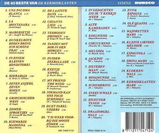 De Kermisklanten : De 40 Beste Van De Kermisklanten (2xCD, Comp)
