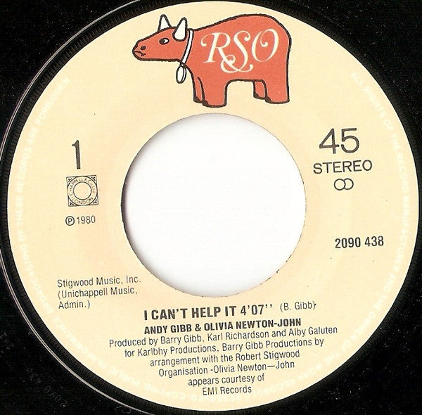 Andy Gibb & Olivia Newton-John : I Can't Help It (7", Single)
