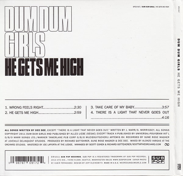 Dum Dum Girls : He Gets Me High (CD, EP, Dig)