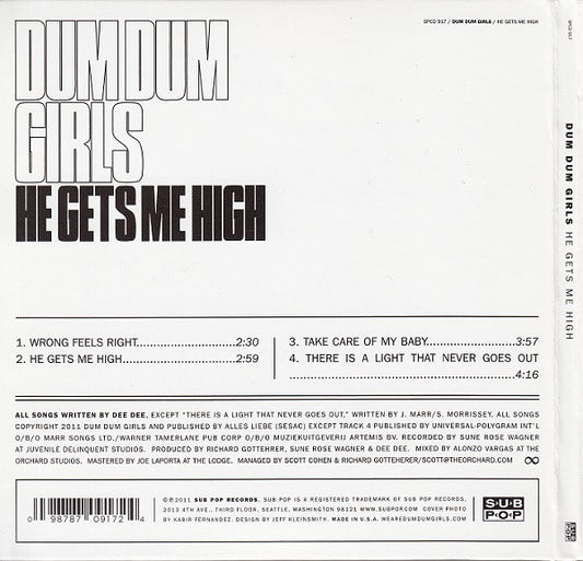 Dum Dum Girls : He Gets Me High (CD, EP, Dig)