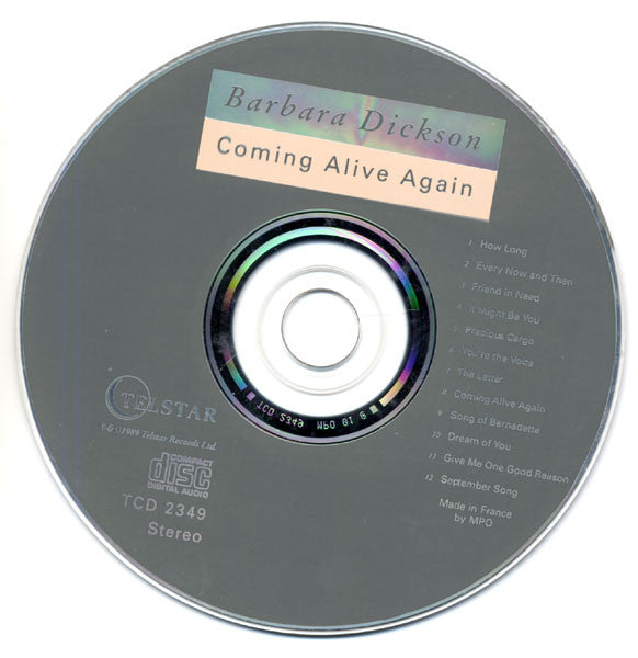 Barbara Dickson : Coming Alive Again (CD, Album)