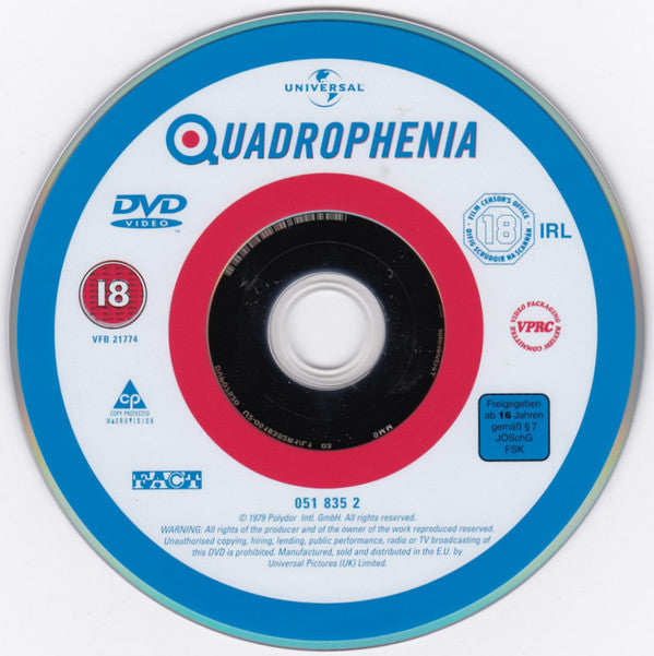 The Who, Franc Roddam : Quadrophenia (DVD, PAL)