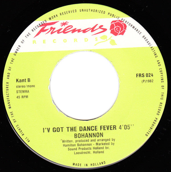 Hamilton Bohannon : I've Got The Dance Fever (7")