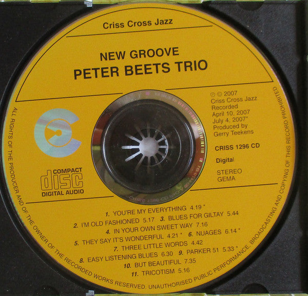 Peter Beets, Peter Beets Trio : New Groove (CD, Album)