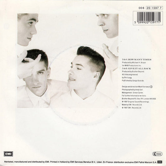 Brother Beyond : How Many Times (7", Single)