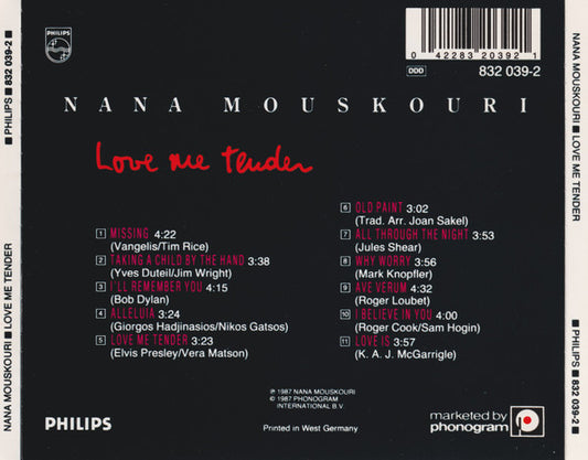 Nana Mouskouri : Love Me Tender (CD, Album)