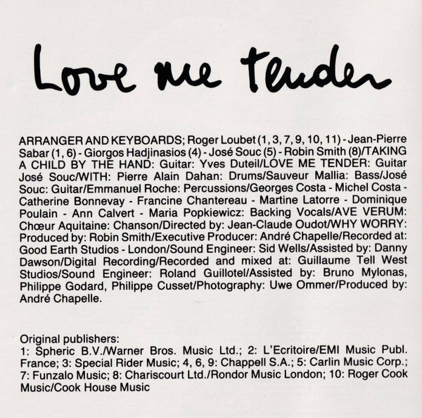 Nana Mouskouri : Love Me Tender (CD, Album)