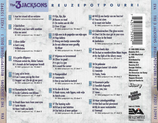 The 3 Jacksons : Reuzepotpourri Deel 1 (CD, Album, Comp)