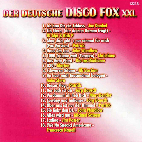 Various : Der Deutsche Disco Fox XXL (CD, Comp)