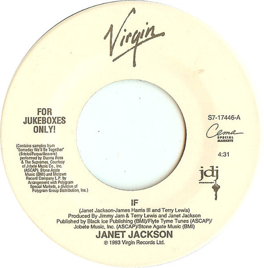Janet Jackson : If (7", Jukebox)