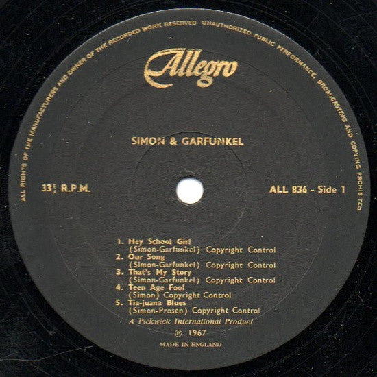 Simon & Garfunkel : Simon & Garfunkel (LP, Comp, Mono)