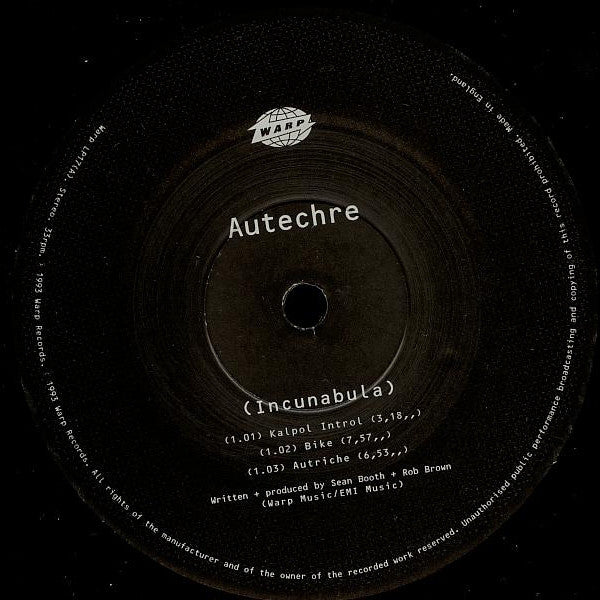 Autechre : Incunabula (2xLP, Album, RP)