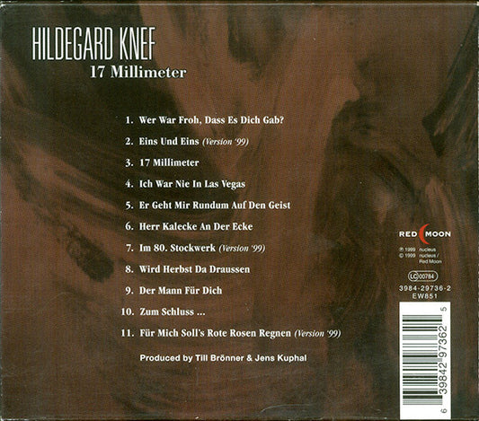Hildegard Knef : 17 Millimeter (CD, Album)