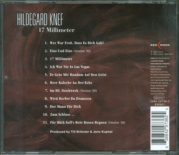 Hildegard Knef : 17 Millimeter (CD, Album)