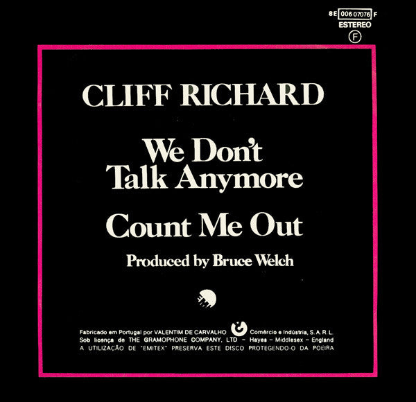 Cliff Richard : We Don't Talk Anymore (7", Single)