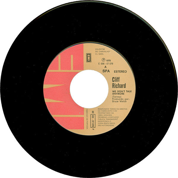 Cliff Richard : We Don't Talk Anymore (7", Single)