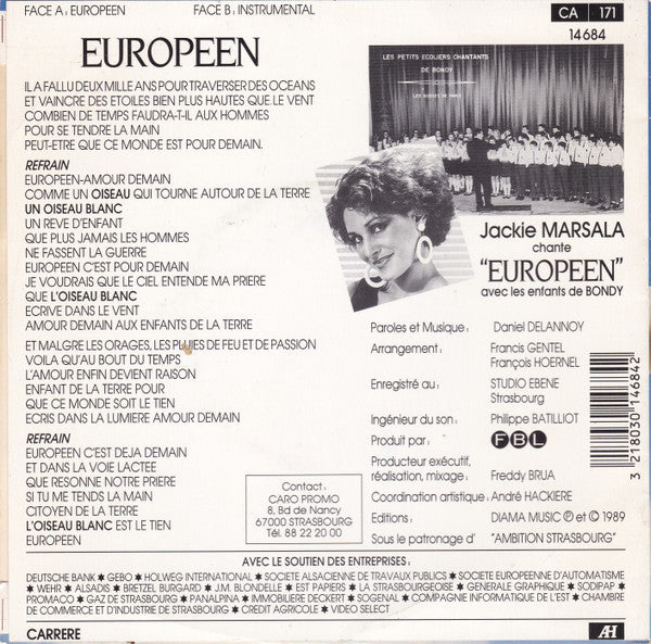 Jackie Marsala Et Les Enfants De Bondy : Européen  (7", Single)