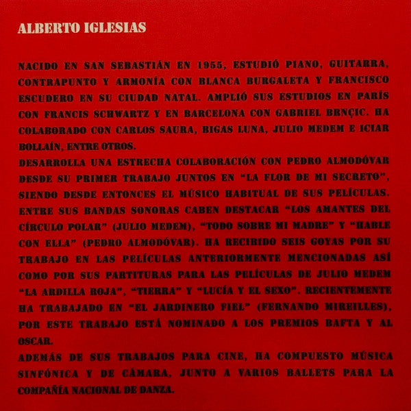 Alberto Iglesias : Volver (CD, Album)