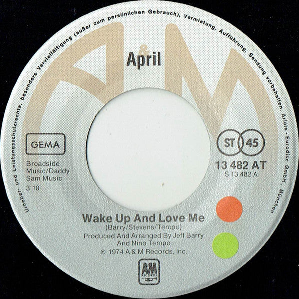 April Stevens : Wake Up And Love Me (7", Single)