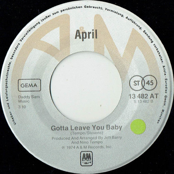 April Stevens : Wake Up And Love Me (7", Single)