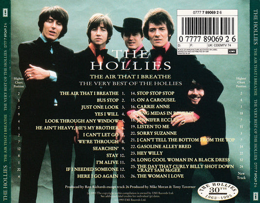 The Hollies : The Air That I Breathe - The Very Best Of The Hollies (CD, Comp, Mono)