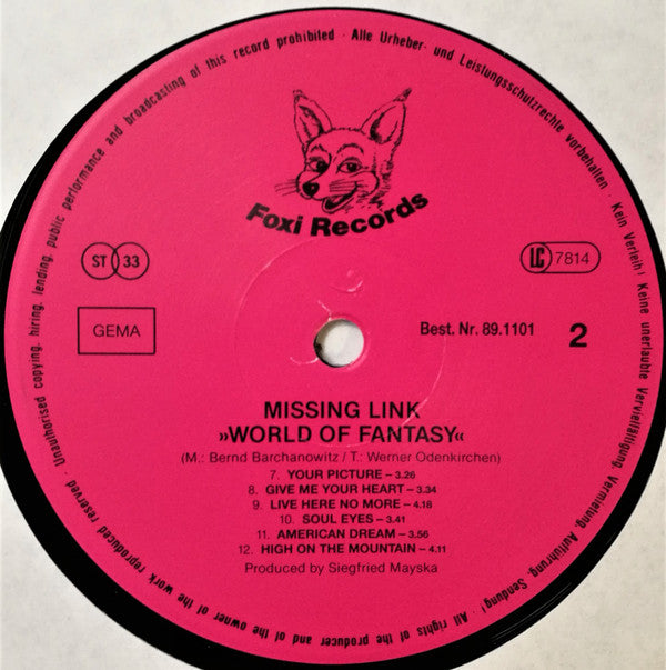Missing Link (8) : World Of Fantasy (LP, Album)