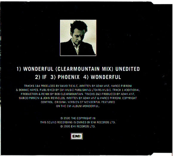 Adam Ant : Wonderful (CD, Maxi)
