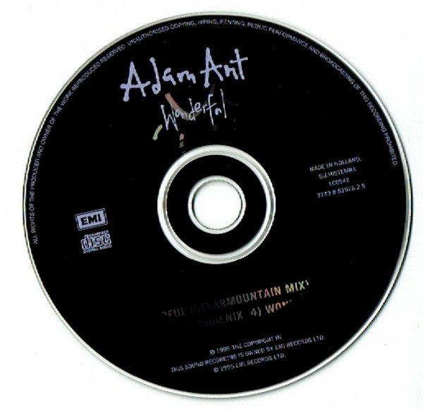 Adam Ant : Wonderful (CD, Maxi)
