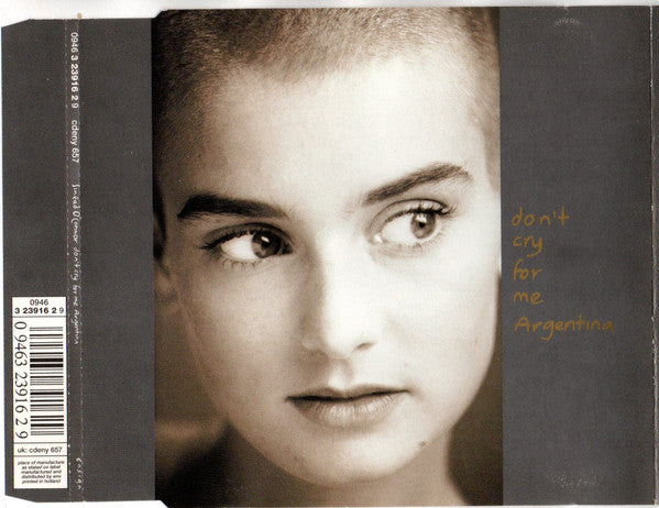 Sinéad O'Connor : Don't Cry For Me Argentina (CD, Maxi)