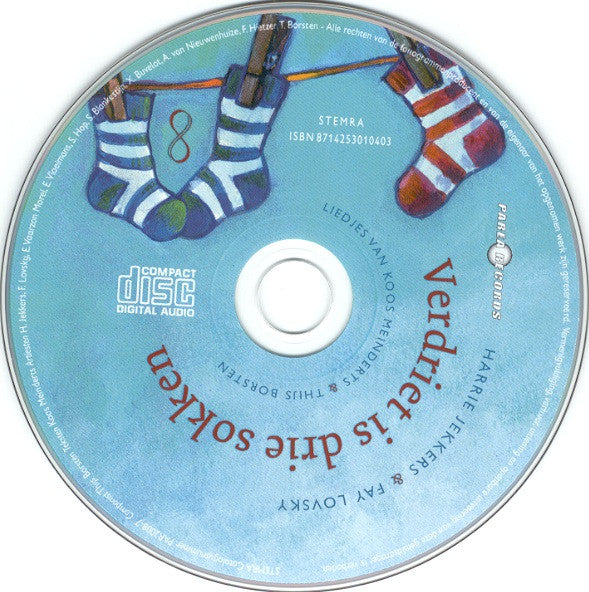 Harrie Jekkers & Fay Lovsky : Verdriet Is Drie Sokken (CD, Album)
