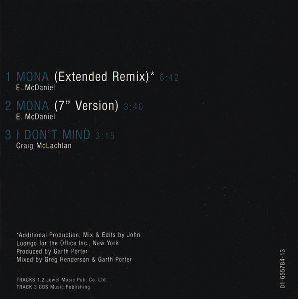 Craig McLachlan & Check 1-2 : Mona (CD, Mini, Maxi)