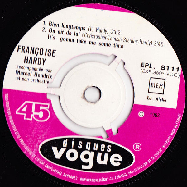 Françoise Hardy : Qui Aime T'il Vraiment (7", EP, Pus)