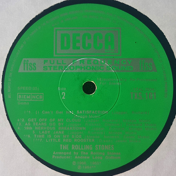 The Rolling Stones : Big Hits (High Tide And Green Grass) (LP, Comp, RP, Gat)