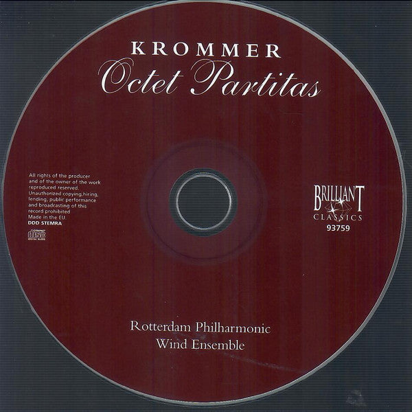 František Vincenc Kramář - Krommer, Rotterdam Philharmonic Wind Ensemble : Octet Partitas For Winds (CD)