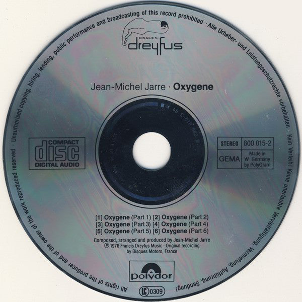 Jean-Michel Jarre : Oxygene (CD, Album, RP)