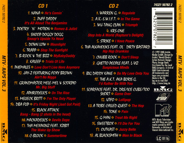 Various : MTV Raps Vol. 3 (2xCD, Comp)