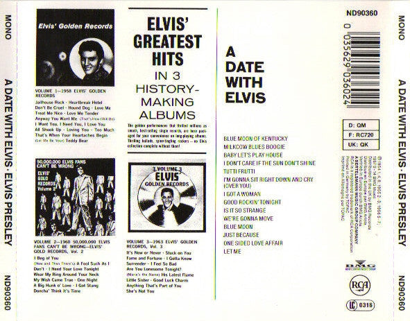 Elvis Presley : A Date With Elvis (CD, Comp, Mono, RE)