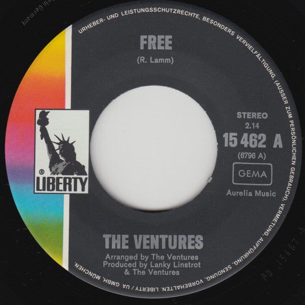 The Ventures : Free / Spirit (7", Single)