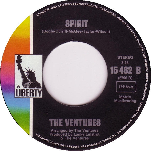 The Ventures : Free / Spirit (7", Single)