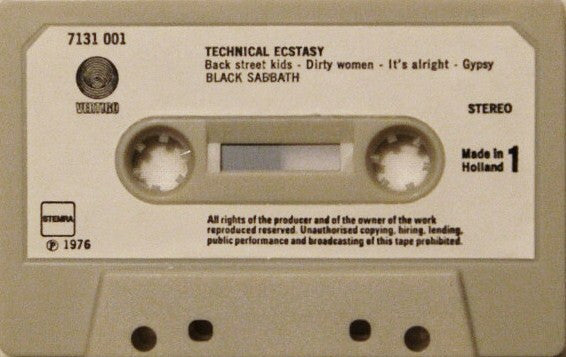 Black Sabbath : Technical Ecstasy (Cass, Album)