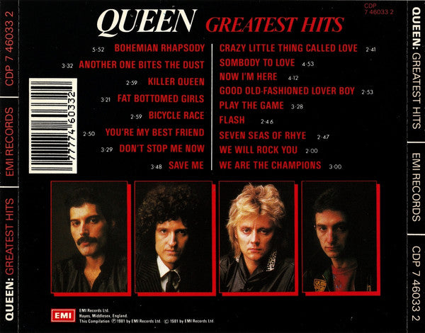 Queen : Greatest Hits (CD, Comp, RE)