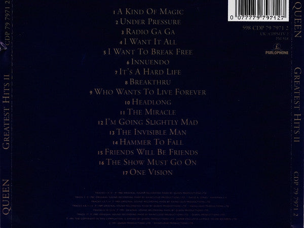 Queen : Greatest Hits II (CD, Comp, RP)