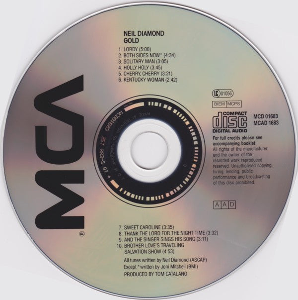 Neil Diamond : Gold (CD, Album, RE)