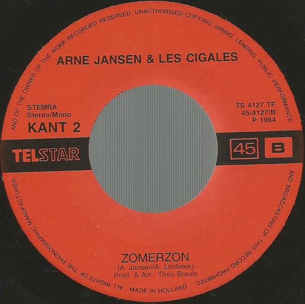 Arne Jansen & Les Cigales : Bahia Blanca (7", Single)
