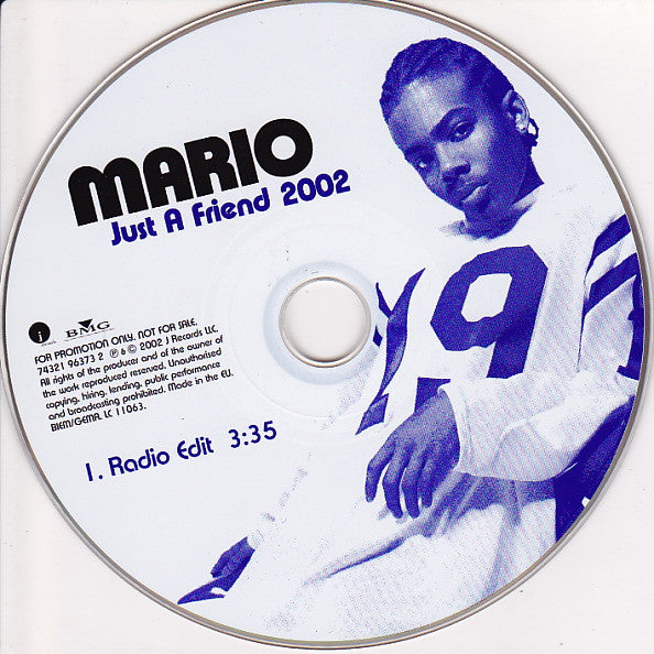 Mario : Just A Friend 2002 (CD, Single, Promo)
