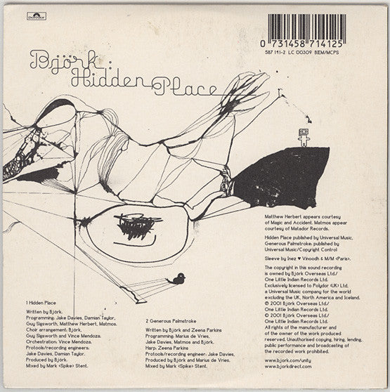Björk : Hidden Place (CD, Single, Car)
