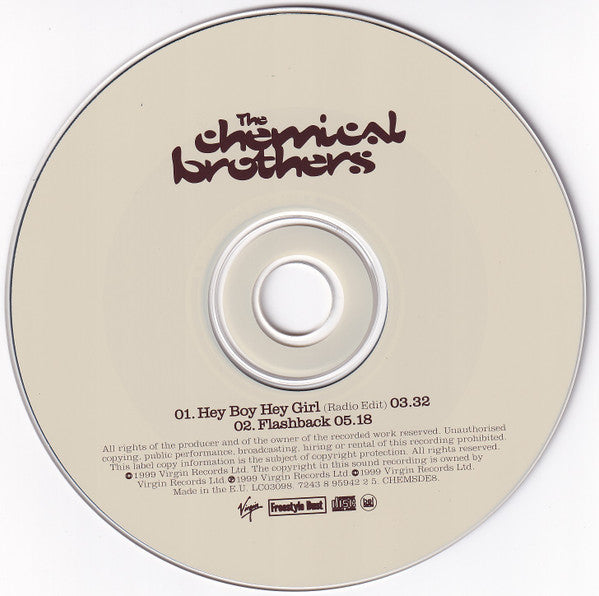 The Chemical Brothers : Hey Boy Hey Girl (CD, Single, MP)
