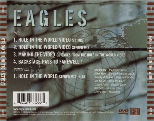 Eagles : Hole In The World (DVD, Single, Mul + CD, Single)