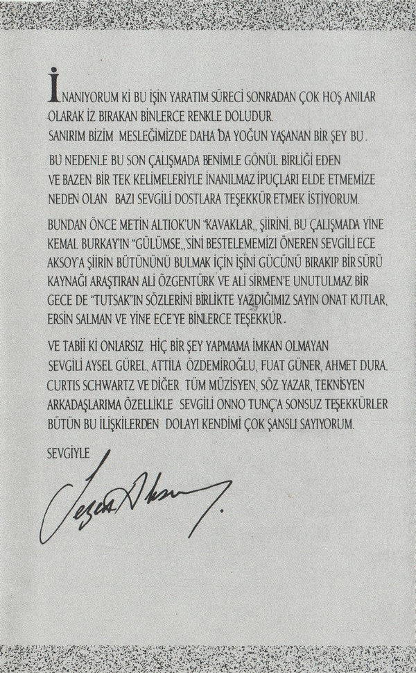 Sezen Aksu : Gülümse (Cass, Album)