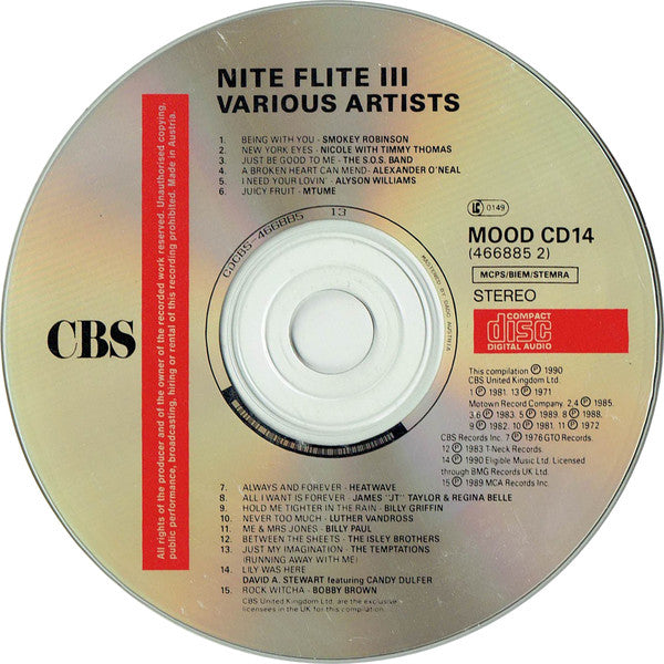 Various : Nite Flite 3 (CD, Comp)